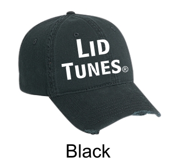 Lid Tunes Distressed Visor Black Cap